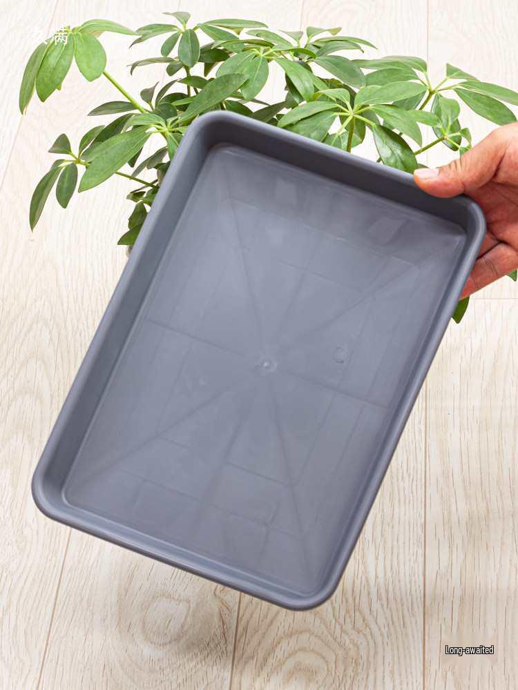 Thickened Rectangular Plastic Flower Pot Tray - Large Water Catching Mat for Bonsai