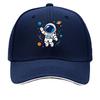 Playful Space Explorer Cartoon Badge Sandwich Baseball Cap Sun Cap Outdoor Workouts Hat