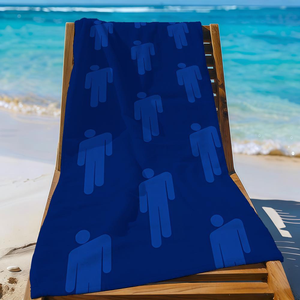 Asciugamano Popolare B-Billie E-Eilish-S Sportivo Asciugatura Rapida Attrezzatura da Viaggio Campeggio Anti-Sabbia Morbido Leggero Grande Asciugamano da Spiaggia