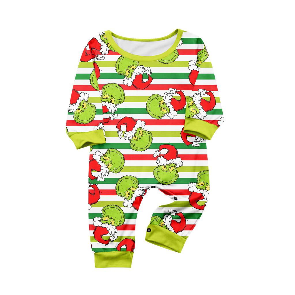 Parent-child Christmas Print Home Suit Long-sleeved Top And Pants