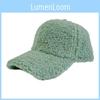 Lamb Wool Womens Baseball Cap Fleece Pure Color Warm Outdoor Autumn Winter