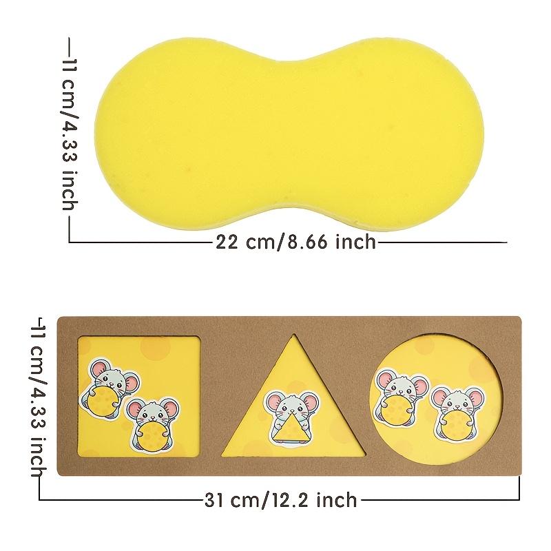 

Mouse And Cheese Matching Game Toy Montessori Early Educational Shape Recognition Puzzle Fine Motor Training For Toddler Gift