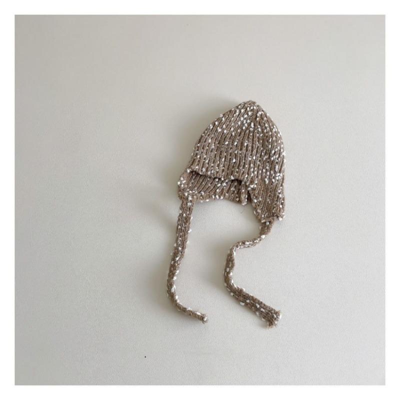 Cute Baby Girl Hat with Braids Brim Winter Warm Knitted Earflap Cap Fashion Beanie for Toddler Soft Yarn Crochet Infant Hat