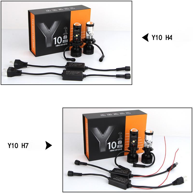 Super Bright Y7D Lens Y10 Mini Led Light H4H7 Fisheye Y3Y3Pro High Power Motorcycle