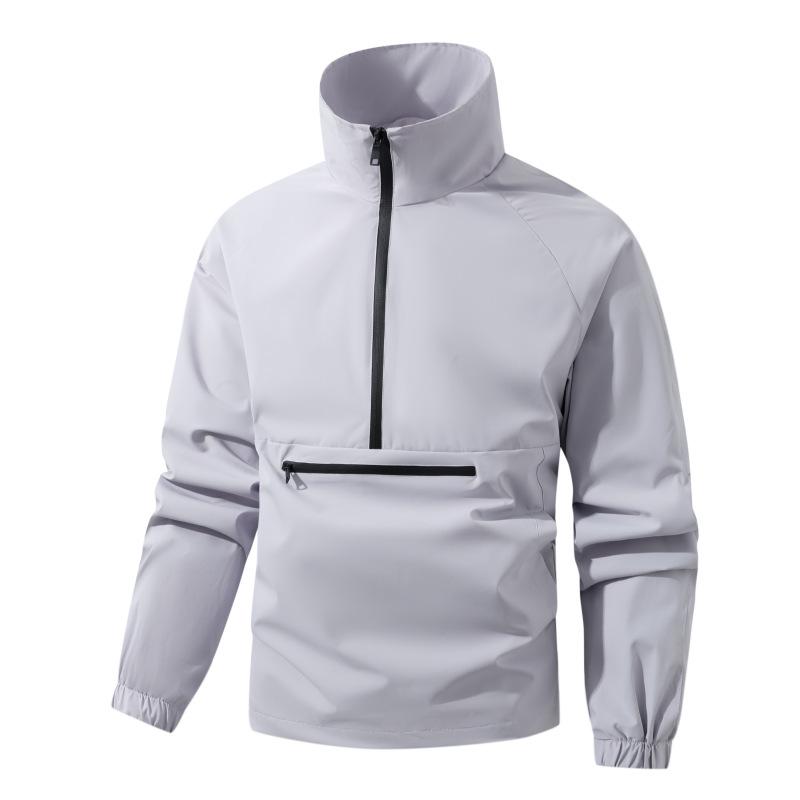 European Men's Stand-up Collar Multi-pocket Outdoor Pullover Jacket