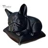White Bulldog Model for Painting Sleeping French Figurine, 3D Printed Small Dog Statue, Cute PLA Animal Sculpture Home, Office, Desktop, Car Dashboard