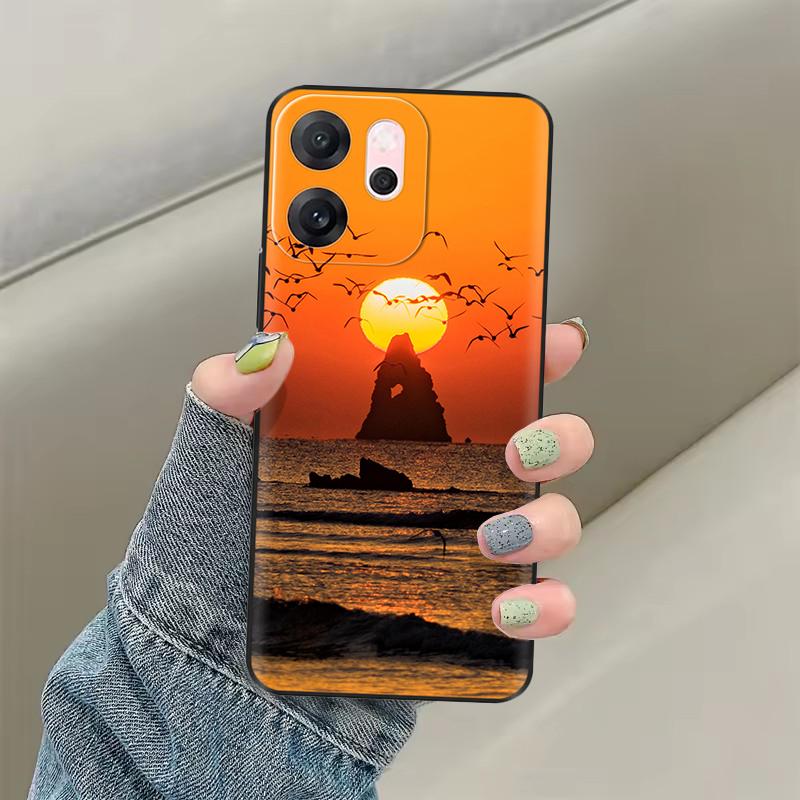 Per OPPO Reno14 F Custodia CPH2743 Cover Morbida in Silicone Gatto Carino Dipinto Protezione Fundas Per OPPO Reno 14F Reno14F Cover Posteriore Borse