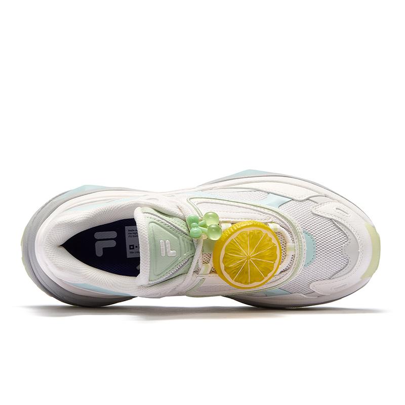 Fila Fusion Bianco III Hard Candy Fashion Versatile Height Increasing Low Top Dad Shoes Women sneakers White T12W521004FCA