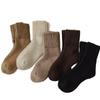 Women's Wool Mid Calf Socks Winter Thickened Melange Fleece Lined Plush SnowSocks Warm Cashmere Cotton TerryToweling Floor Socks