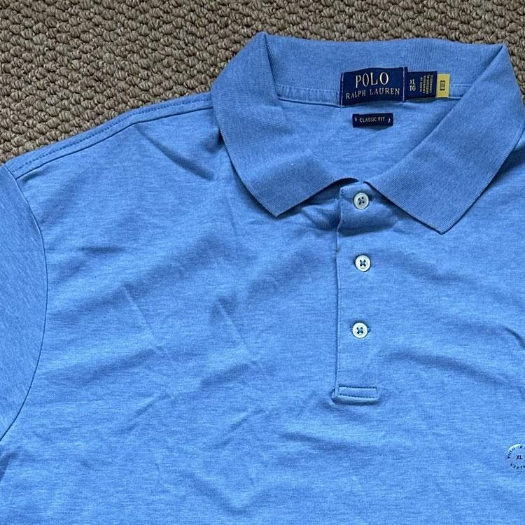 Polo Ralph Lauren Einfarbig Logo Bestickt Pullover Straight Fit Kurzarm Poloshirt Herren Oberteile Blau 710660606-063