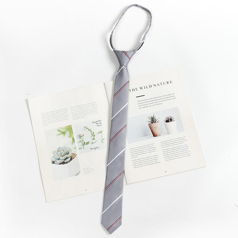 Childrens Lattice Pattern Necktie With Striped Polyester For Casual School Wear