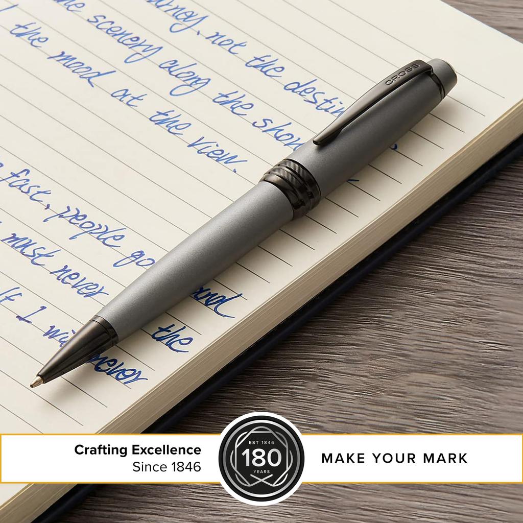CROSS Ballpoint Pen Bailey Matte Gray Lacquer NAT0452-20