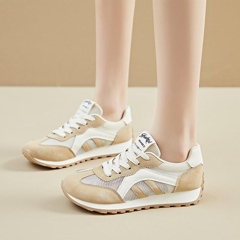 Fashion 2025 Summer Women's Korean Style Chunky Platform Sneakers Casual Running Sports Shoes Breathable Street Fashion