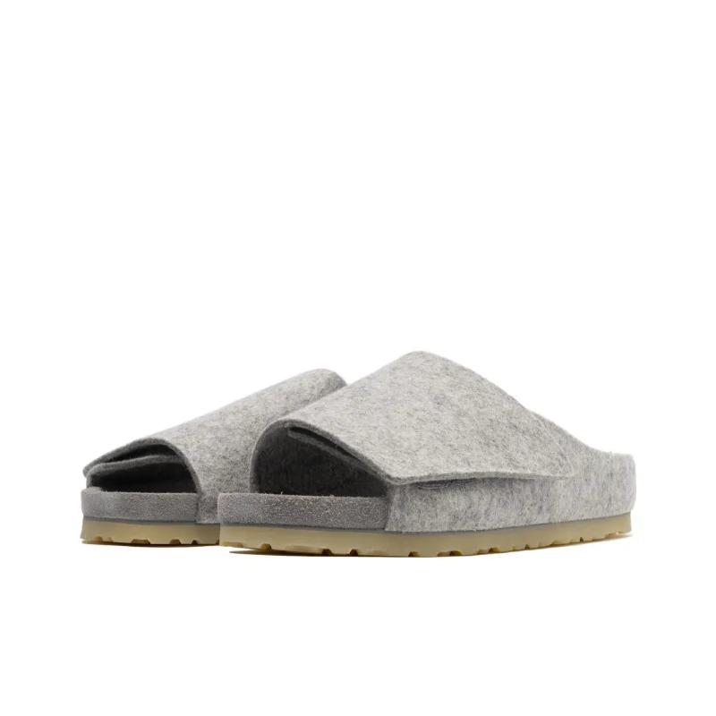 Birkenstock Unisex Suede Soft Comfort Lightweight Wear-Resistant Sandals Grey 1024760 36