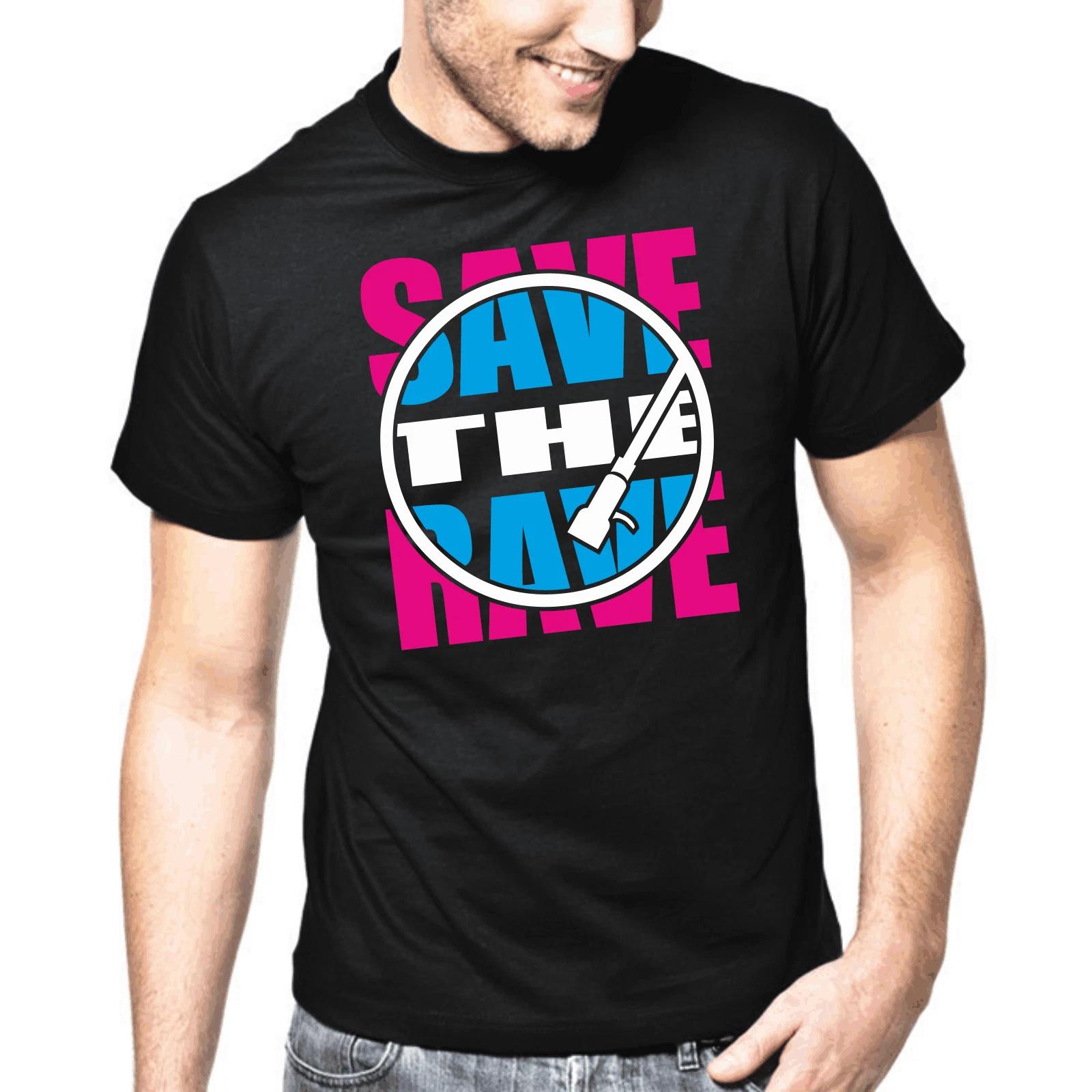 Men s and Women s T-shirts Save The Rave Techno Electronic Musique Trance Dj Club Retro Goa Rétro XXXL