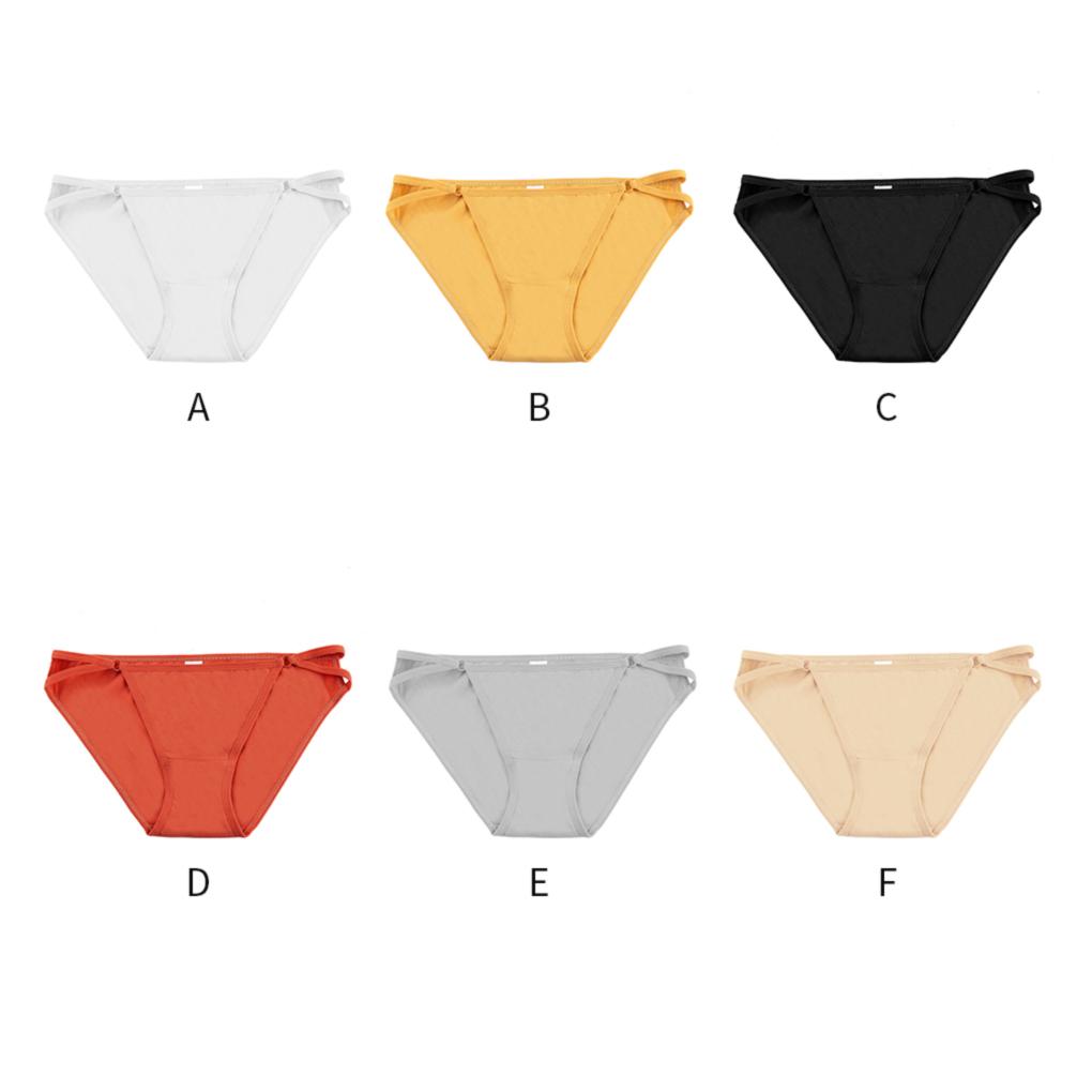Woman Underwear Cotton Briefs Seamless Solid Color Panties