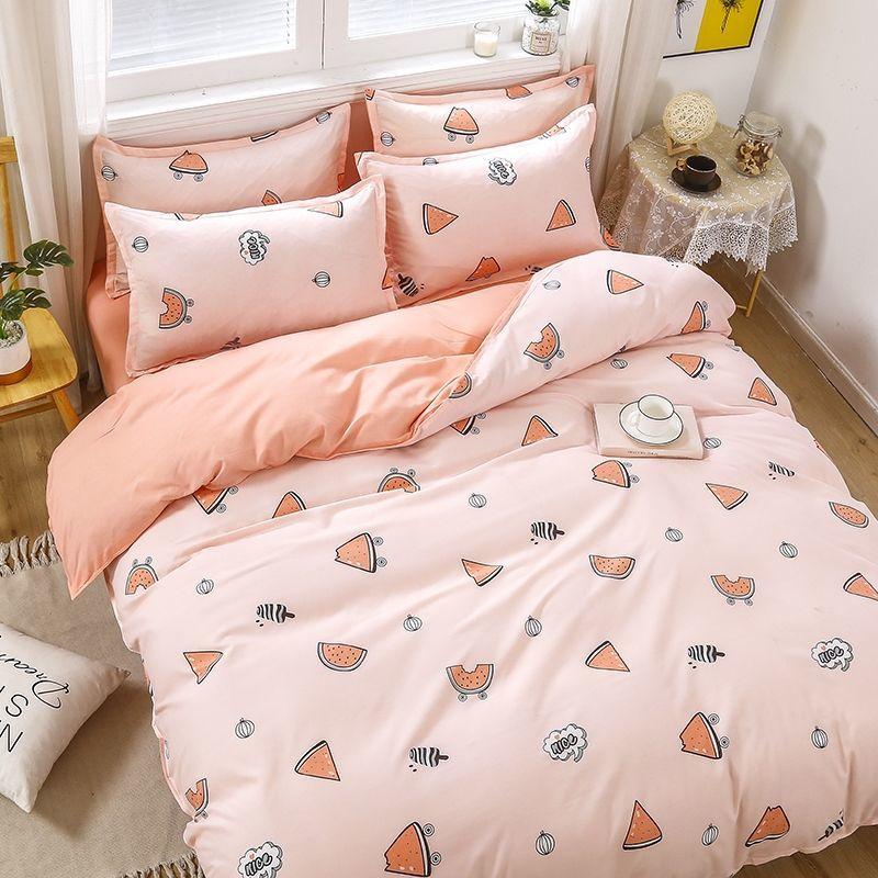 Husă de pilota Față de pernă Husă de pilota Lenjerie de pat imprimată în stil simplu Husă de cearșaf de pat cu flori pentru pat dublu Seturi de zăbrele luxoase și moi