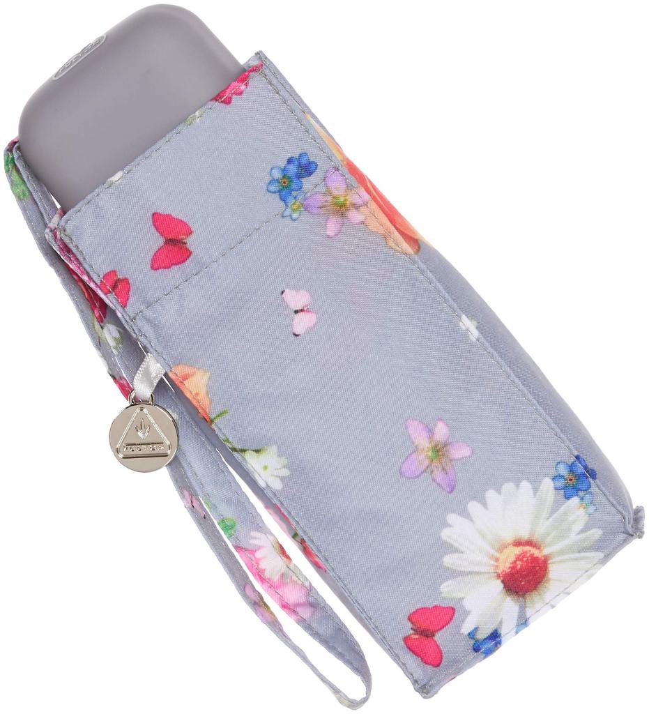 Fulton Mini Folding Summer Sunrise Size F Women's Umbrella, Floral/Light Gray,