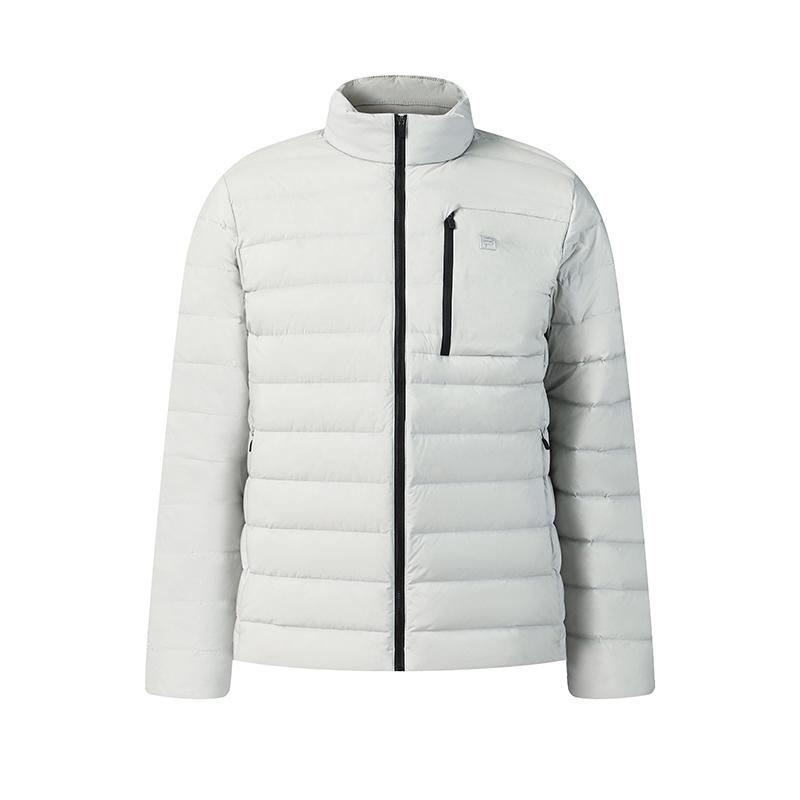 

FILA White Classic Minimalist Casual Daily Commuting Versatile Lightweight Warm Stand Collar Down Jacket Men outerwear F11M543909FGY L