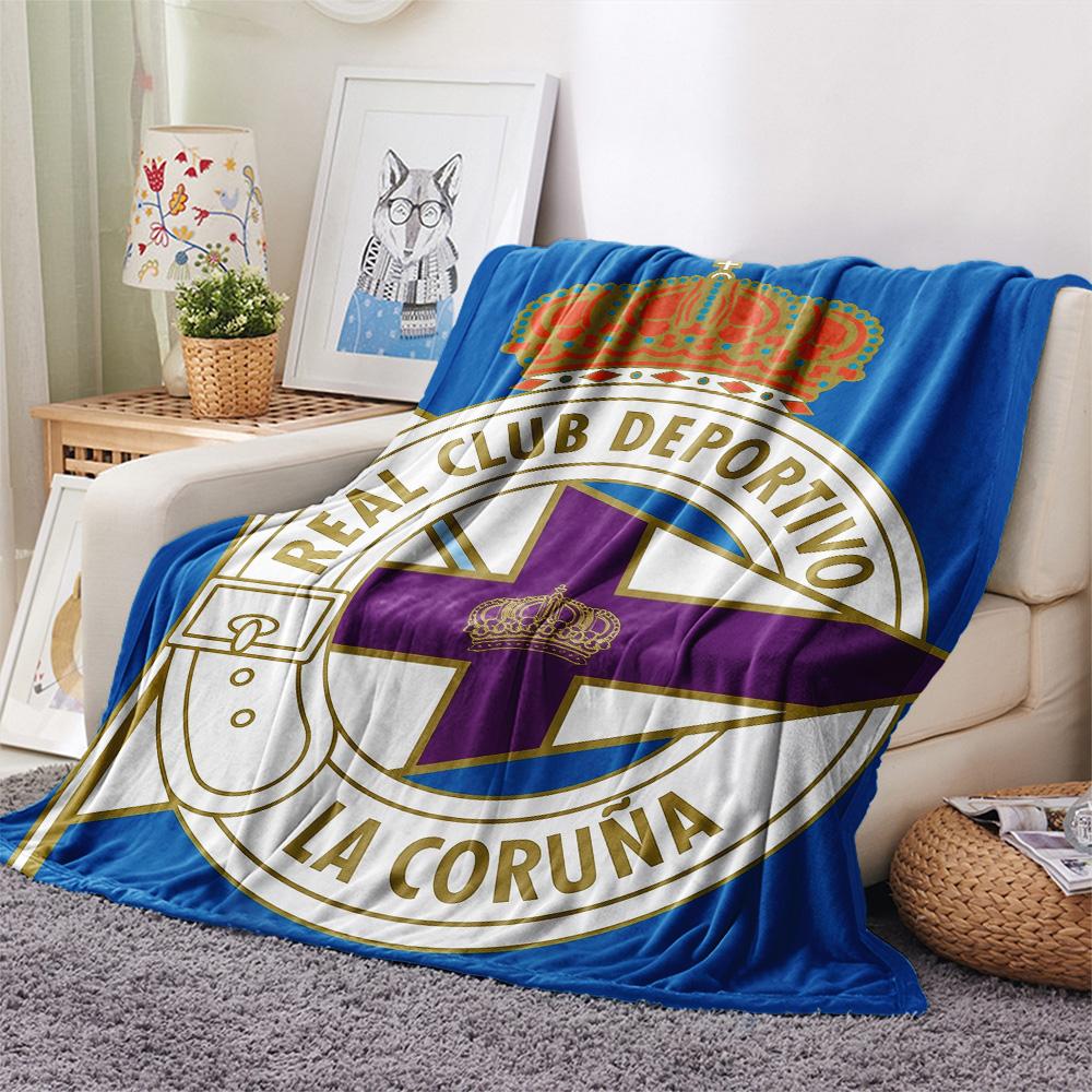 Deportivo de La Coruña Flanelldecke mit Aufdruck, Hohe Qualität, Bequem für alle Jahreszeiten, Heimdekoration, Wärme und Komfort