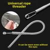 1/50Pcs Spring Drawstring Threader Clip Rope Threading Tool Bendable Drawstring Thread Multi Functional DIY Sewing Accessories