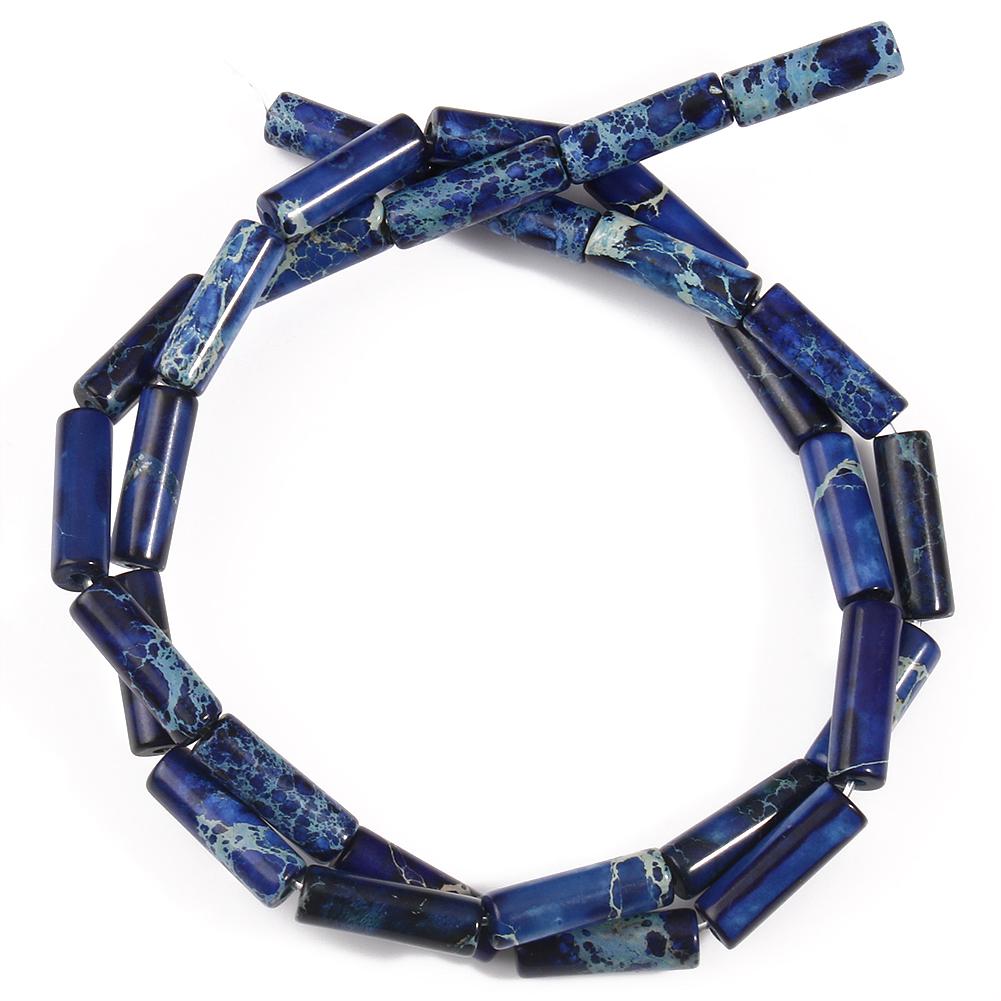 Намистини з природного осаду і яшми, імперська трубка, форма колони, вільні розпірні намистини для виготовлення ювелірних виробів 15 дюймів