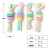 Eco-Friendly Indestructible Pet Dog Toys - Bite-Resistant Cotton Rope Fabric Molar Strips