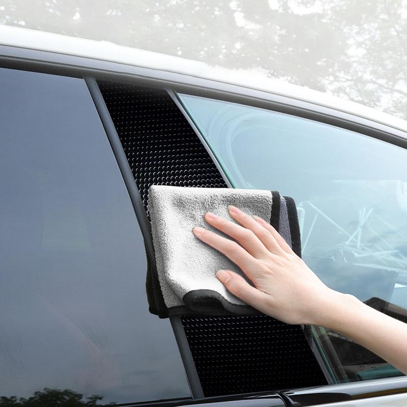 2Pcs Car Logo Center Pillar Protective Film Anti-scratch Sticker Decal For Volkswagen B5 B6 B7 T4 T5 Golf 4 5 6 7 Polo Passat Tiguan Jetta Gol