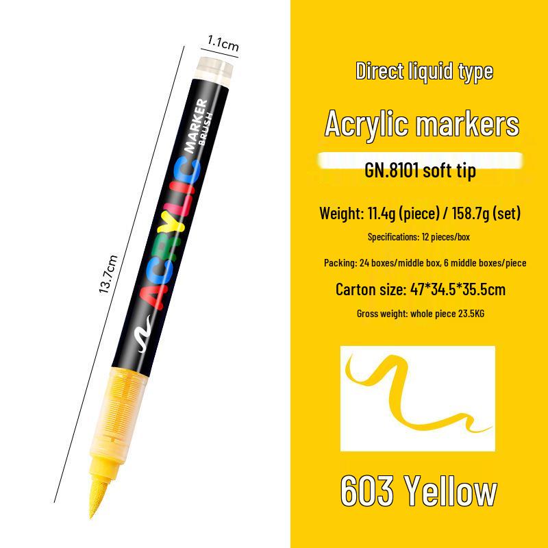 Guangna 8101 Liquid Acrylic Marker Pen, 120/240 Colors, Soft Tip for Student Art & DIY Graffiti