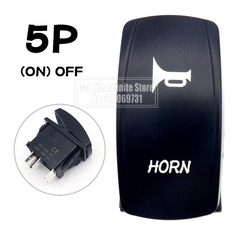 

12 В 24 В 20 А автомобильный лодочный тумблерный переключатель водонепроницаемый синий светодиодный свет 5/7 контактов ВКЛ-ВЫКЛ SPST для морского квадроцикла, автомобиля, грузовика, прицепа, автофургона