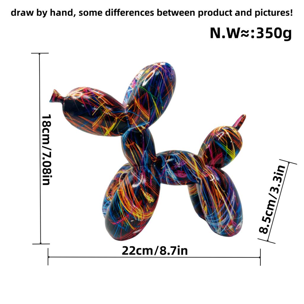 Nordic Balloon Dog Ornaments Simple and Elegant Unique Resin Crafts Home Living Room TV Cabinet Tabletop Decorations
