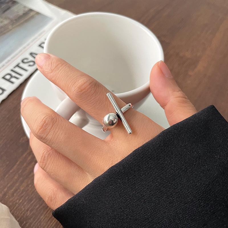 Lan Zhi 925 Sterling Silver Irregular Open Ring for Women - Non-Fading Index Finger Jewelry