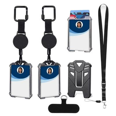 Mobile Phone Buckle Keychain with 60cm Cord ID Badge Holder Retractable Clip Anti-Theft Security Belt Clip Attachment for Travel Hiking