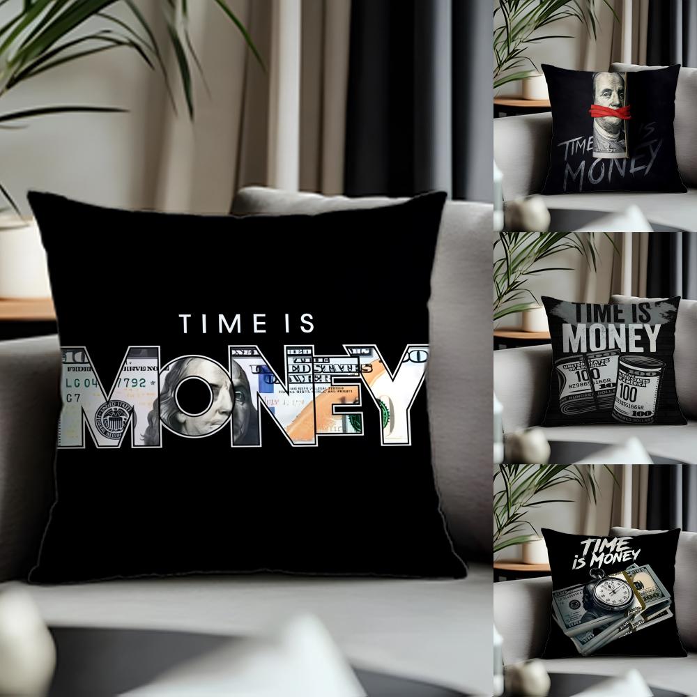 Trending TTtime is Moneyed Cushion Cover Antidustmite Pillowcase Invisible Zipper Silky Short Plush Sofa Cushion Cover