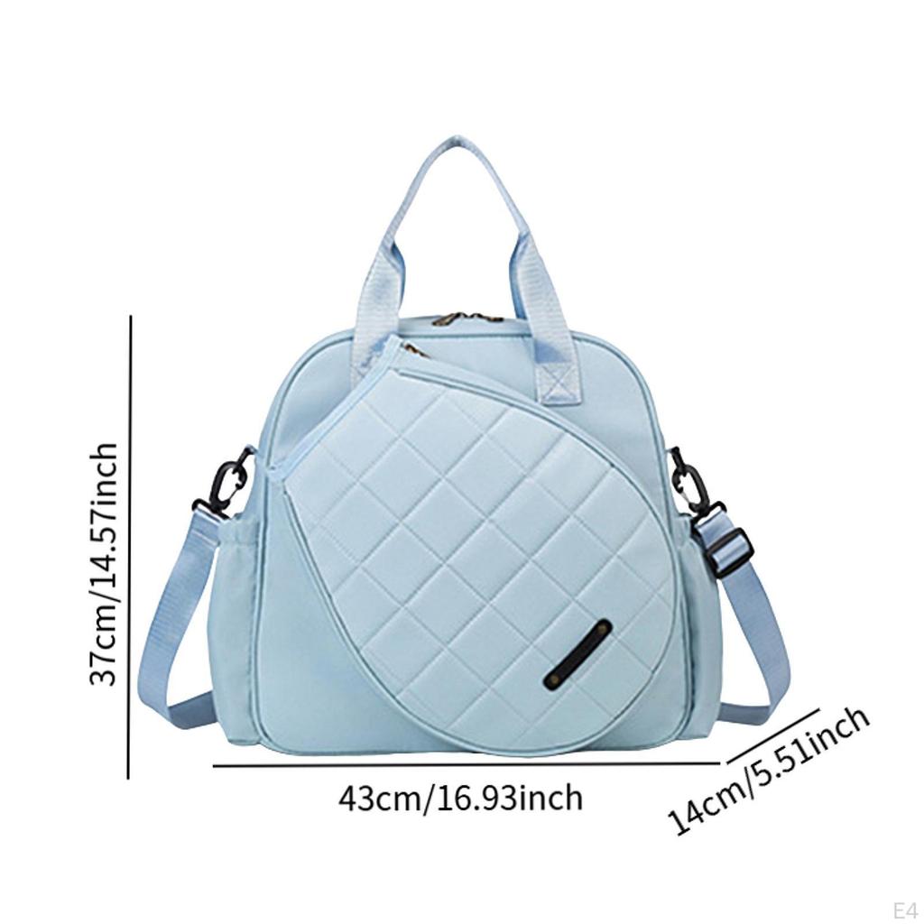 Tennis Racket Bag Crossbody Large with Removable Adjustable Shoulder Strap for Men Women Tote