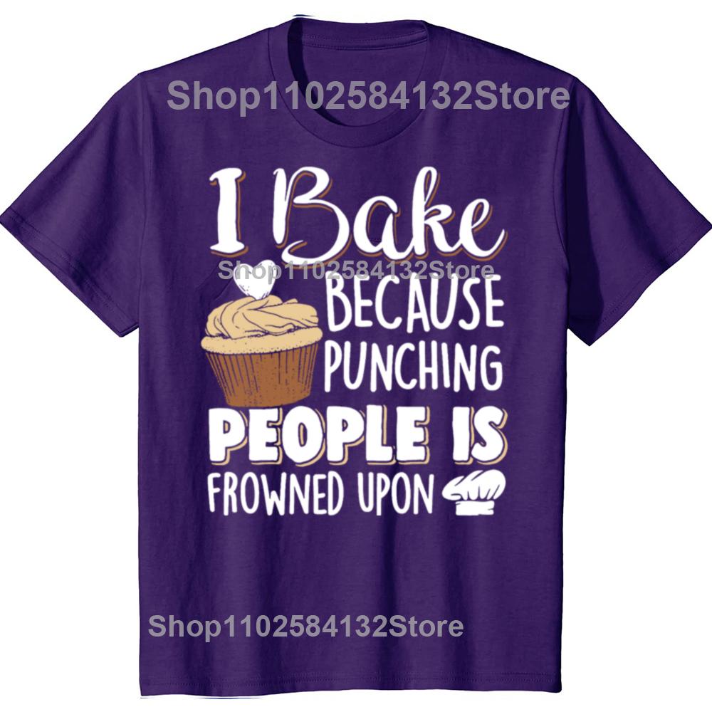 

Funny Baking Lover Punching People Baker Cupcake T Shirts Summer Cotton Streetwear Short Sleeve Chef Cooking Gifts Tshirt Men 4XL