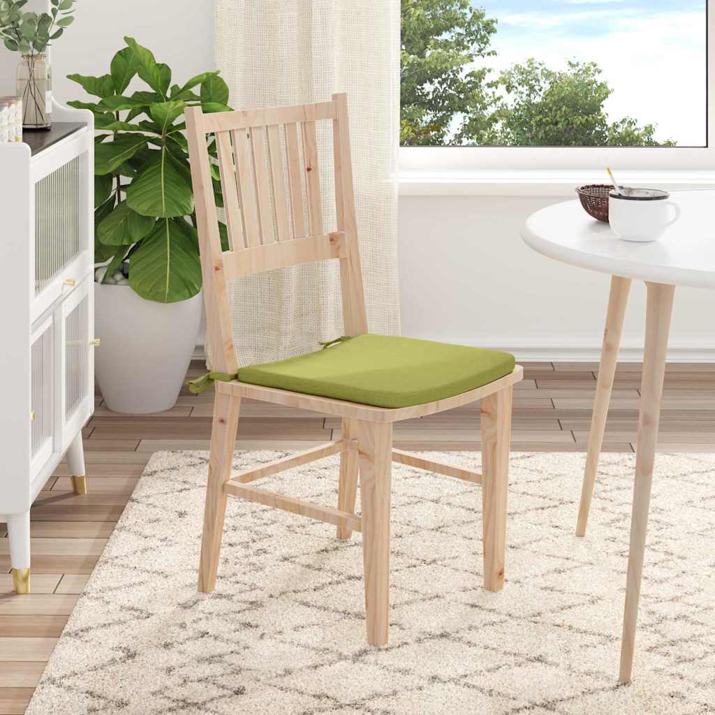 Seat Cushions 4 Pcs Light Green 40 X 40 X 3 Cm Fabric