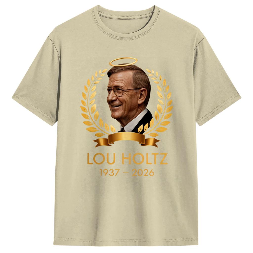 Men Lou Holtz 1937 2026 T Shirt 100 Cotton Clothes Casual Short Sleeve Crewneck Tees Unique TShirt