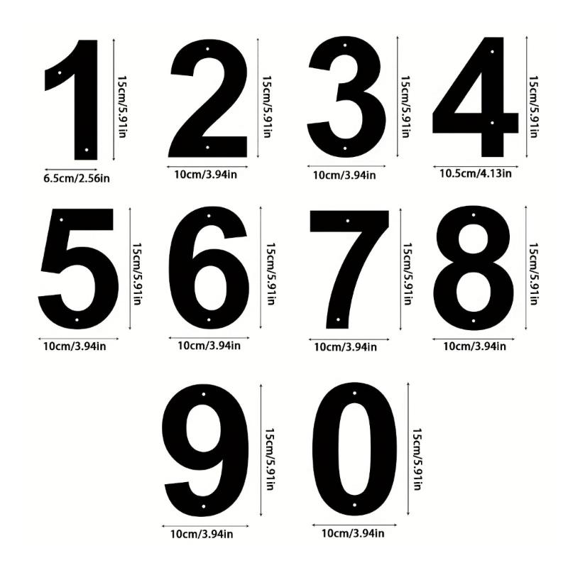 Flytande Husnummer Metall Moderna Husnummer för Utomhusbrevinkast Gård Hemdörr Vägg Garageport med Spikset