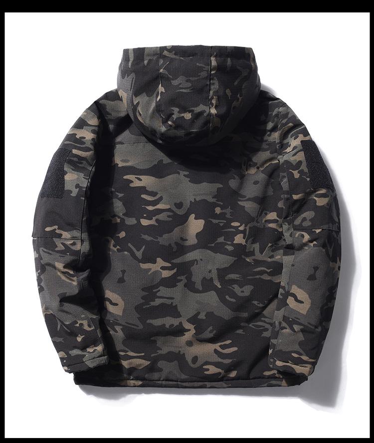 Men's Winter Camouflage Hooded Jacket with Graphene Lining & Extra Warmth