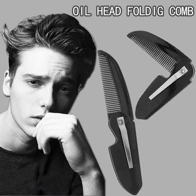 Men's Pocket Folding Comb Moustache Moustache Plastic Oil Comb Folding Comb