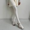 Vintage Chain Twist Striped Pattern Cotton Tights for Women Breathable Leggings Spring Fall Opaque Pantyhose Stockings