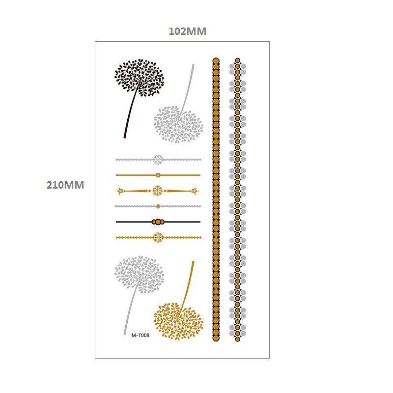 Bronzing Tattoo Sticker Water Transfer Mt Metal Waterproof Tattoo Sticker Party Party Amazon Wind Tattoo