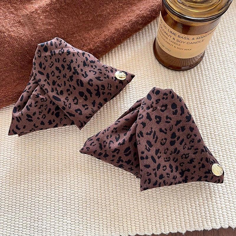 Autumn and winter leopard print grab clip female hairpin back of head triangular large shark clip disc hair accessories