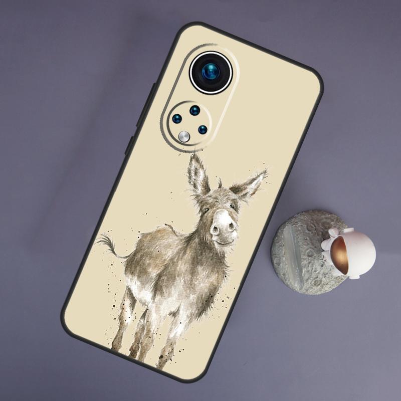 Cute Alpaca Donkey For Huawei Honor Magic 5 Lite 70 50 X8 X9 a P20 P30 P40 P50 P60 Pro P Smart Nova 9 5T Case