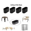 12-4pc NonSlip Oval Chair Leg Caps,Black Clear Furniture Pad,Scratch Proof Floor Protectors for Table Chair Leg,Furniture Guard