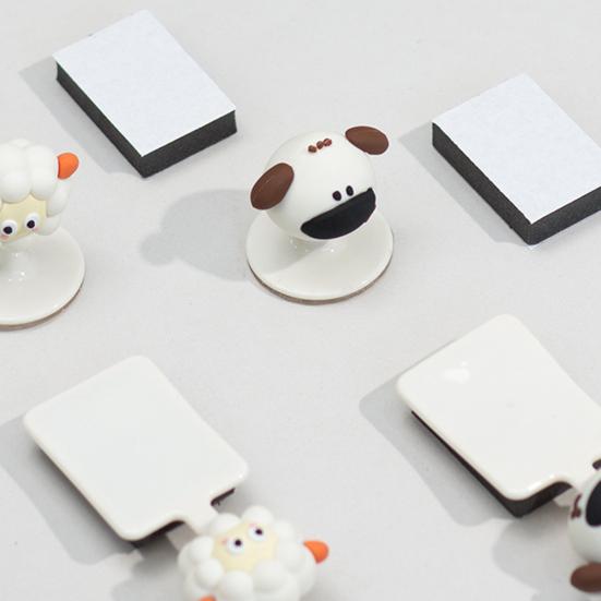 2Pcs/Set Toilet Lid Lifter Sheep Dog Shape Toilet Cover Lifter Easy Installation Versatile Hook Toilet Hygienic Accessory