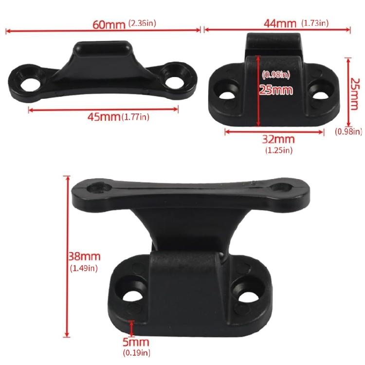 2pcs Campers Door Catches Holder Crafted From High Strength Plastic For Long Lastingly Performances Corrosion Resistance