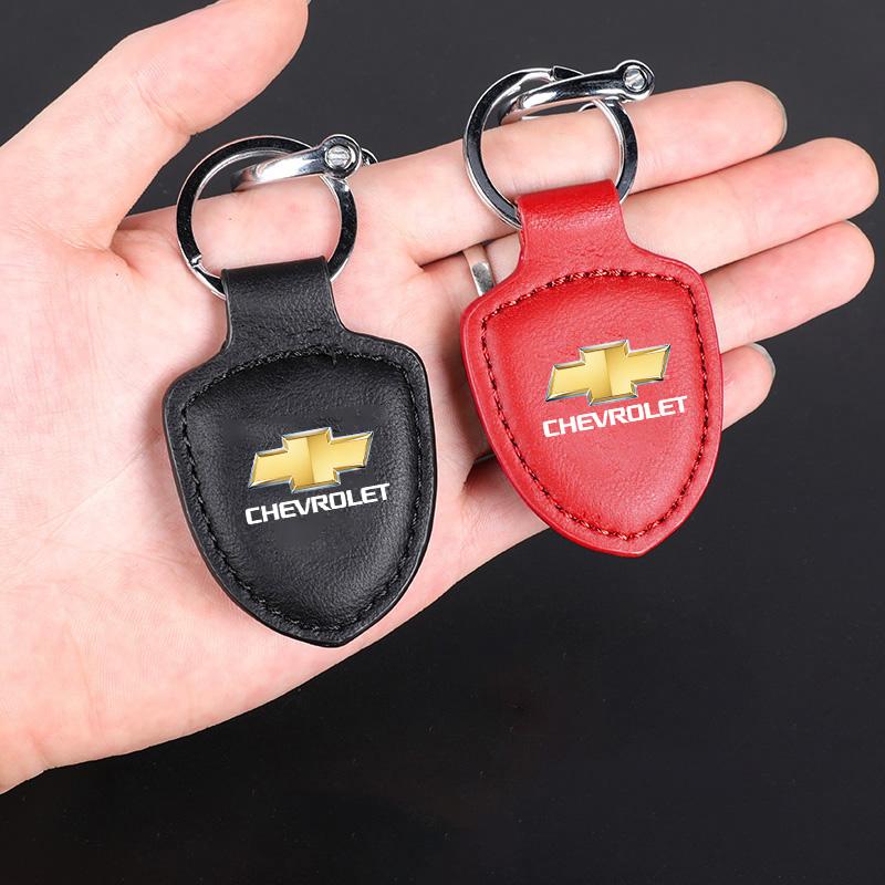 Luxury Leather Car Logo Keychain High Grade Keyring For Chevrolet Spark Captiva Cruze Malibu Equinox Trax Camaro Blazer Traverse