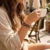Retro Multicolored Graffiti Bangles Iron Openable Widened Bracelets Oil Painting Metal Cuff Women